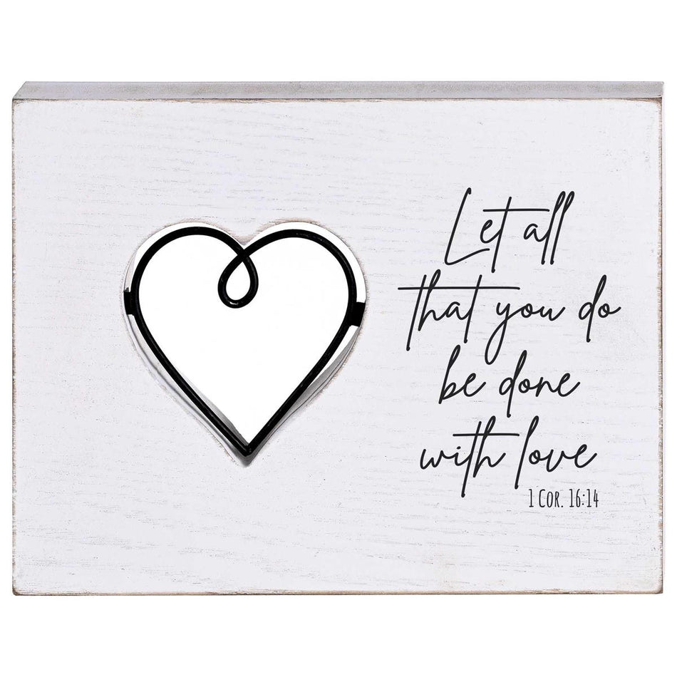 Tabletop Wire Plaque Done In Love Heart by Dicksons, product view 2