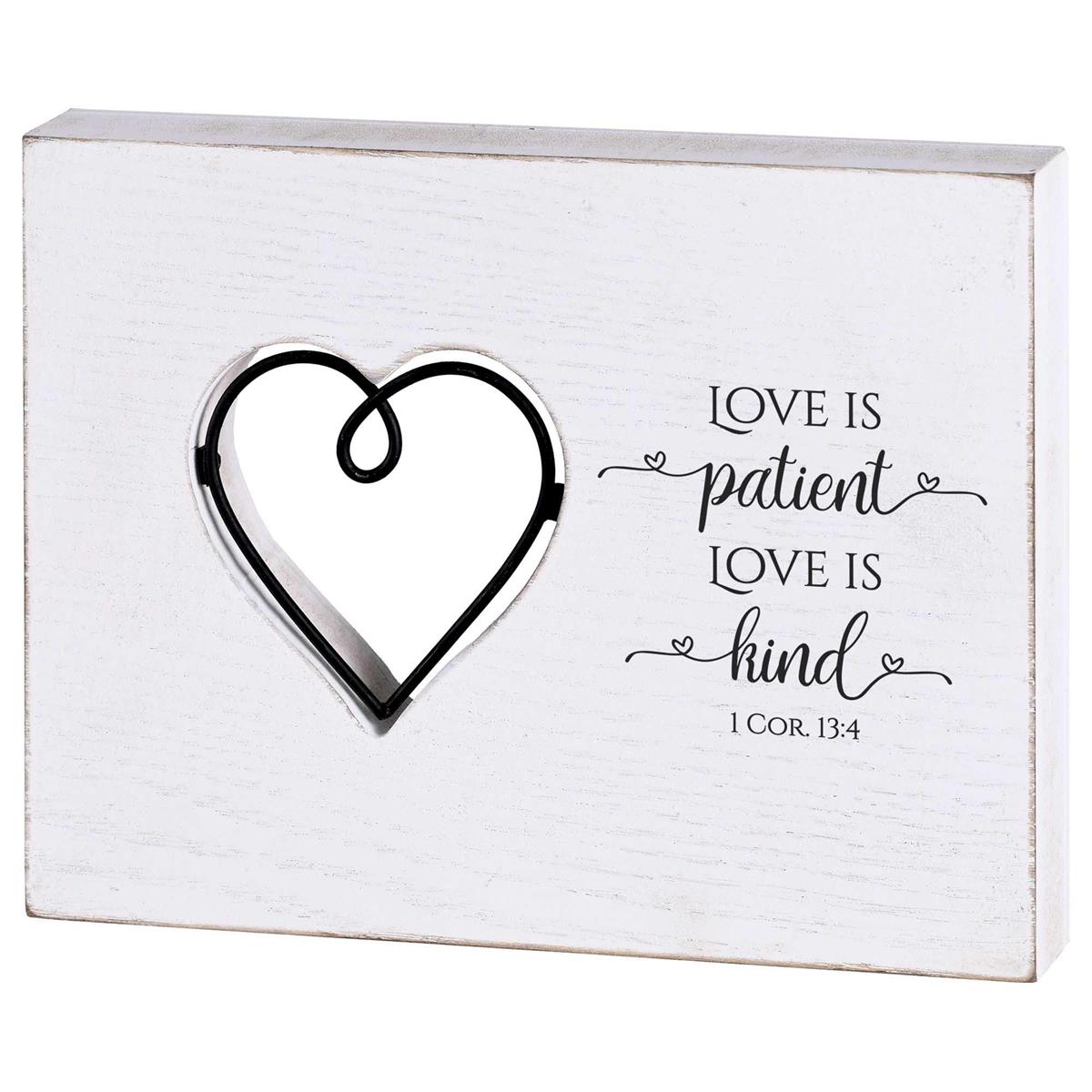 Tabletop Wire Plaque Love Is Kind Heart by Dicksons