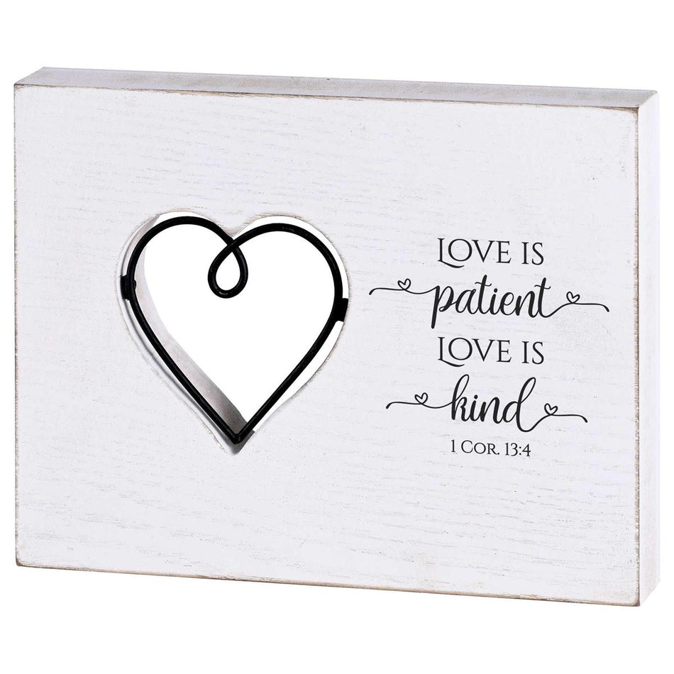Tabletop Wire Plaque Love Is Kind Heart by Dicksons