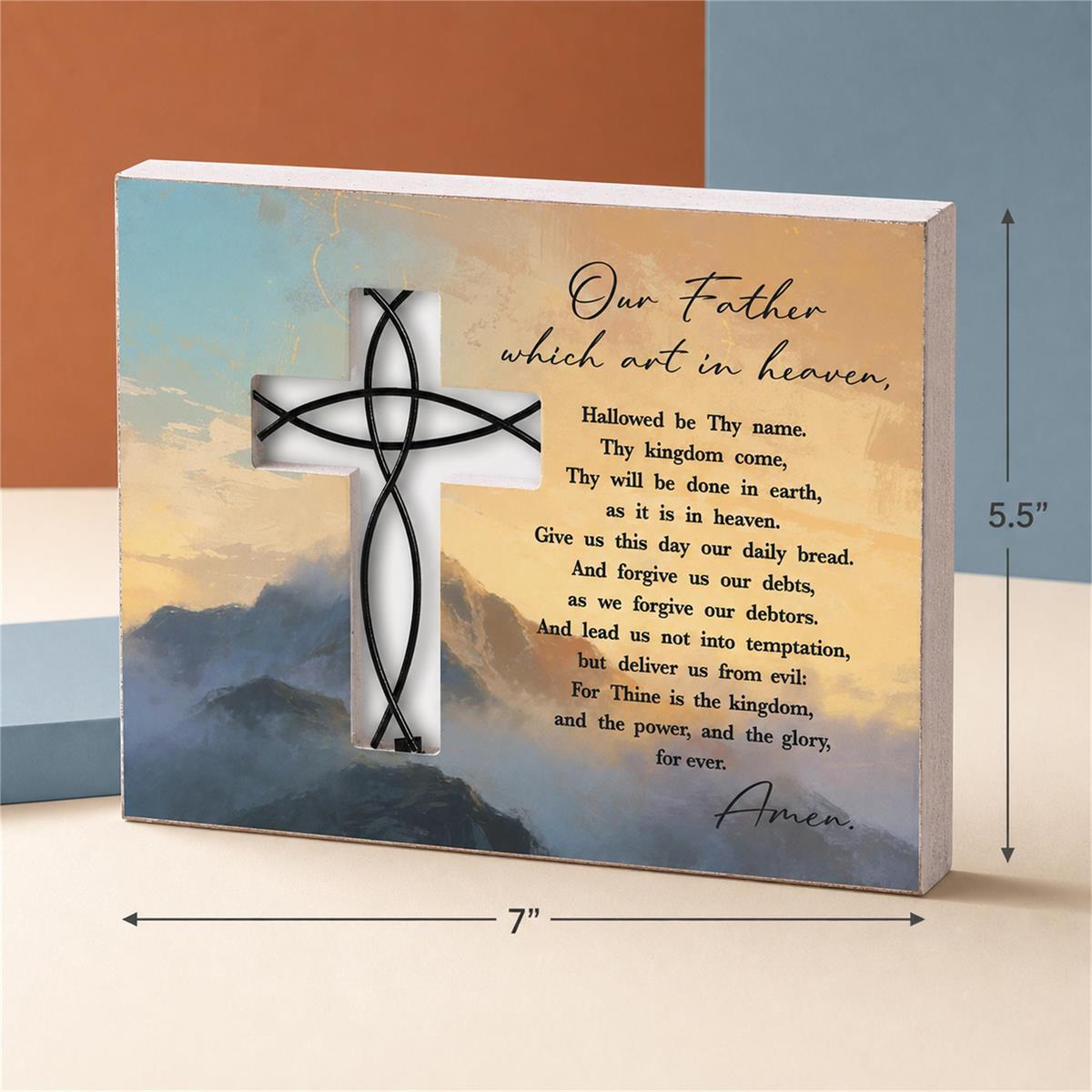 Tabletop Wire Plaque The Lords Prayer by Dicksons, product view 3