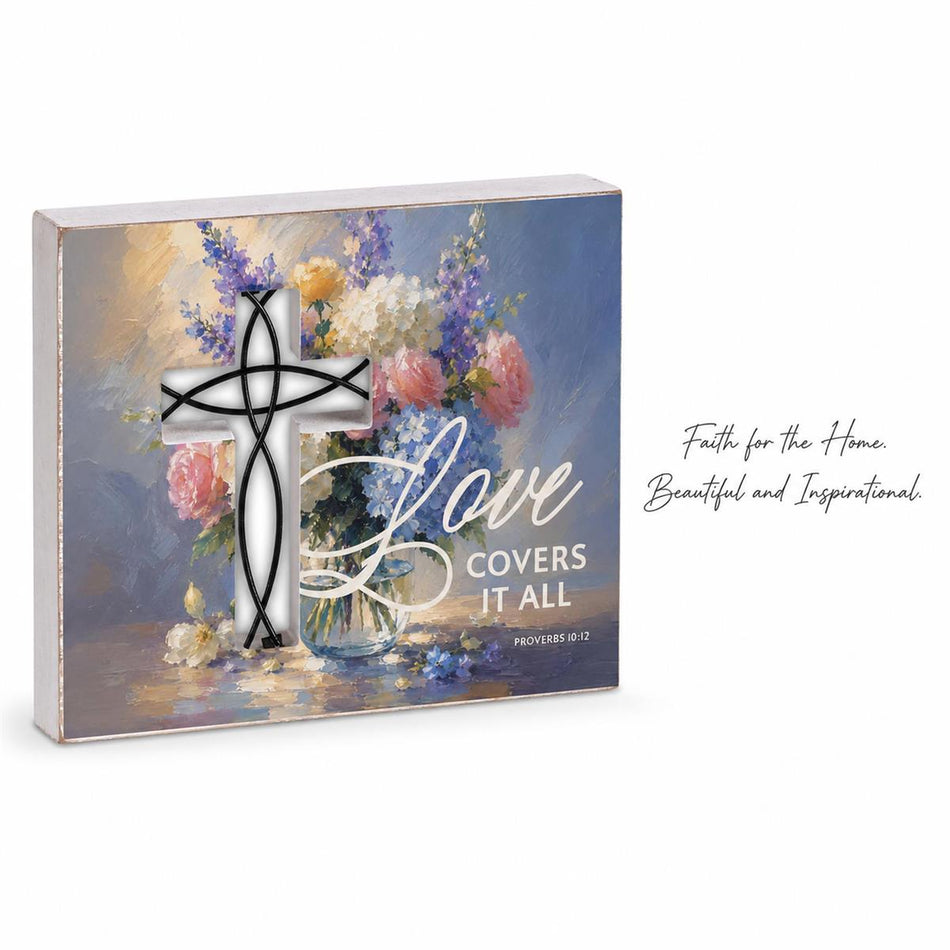 Tabletop Wire Plaque Love Covers It All by Dicksons, product view 2