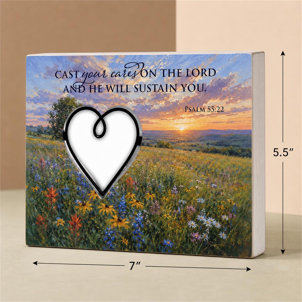Tabletop Wire Plaque Cast Your Cares by Dicksons, product view 3