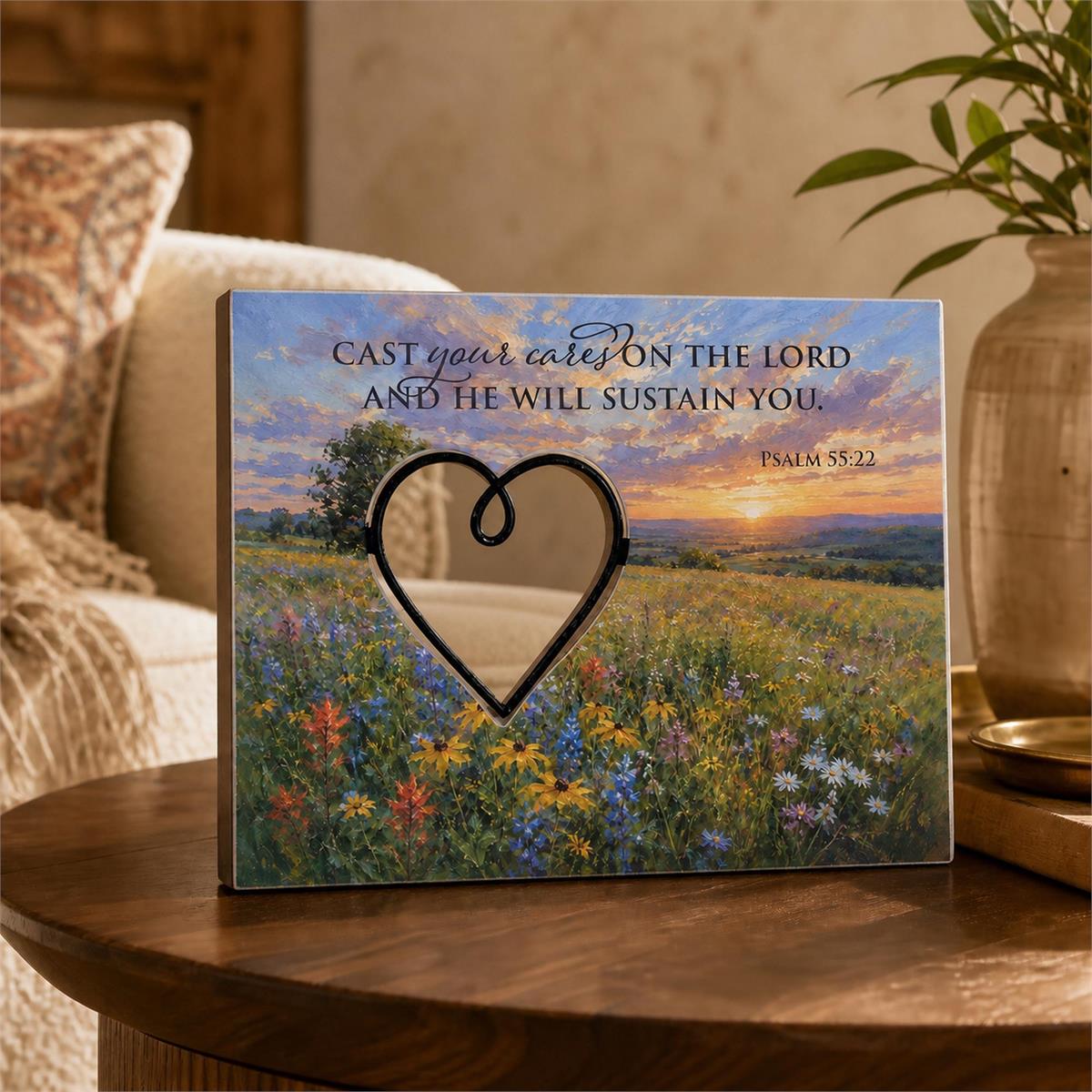 Tabletop Wire Plaque Cast Your Cares by Dicksons, product view 5
