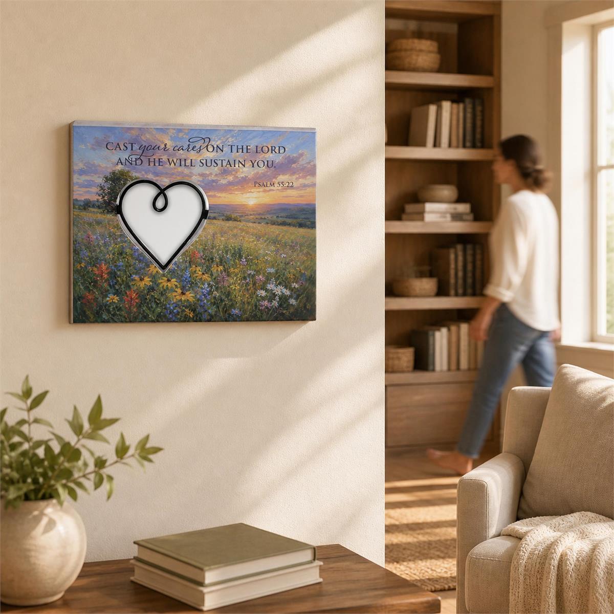 Tabletop Wire Plaque Cast Your Cares by Dicksons, product view 6