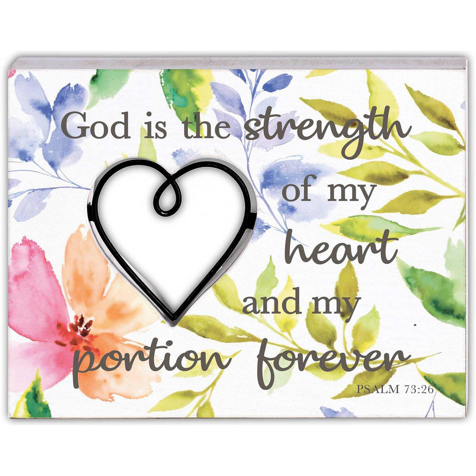 Tabletop Wire Plaque God Is The Strength by Dicksons
