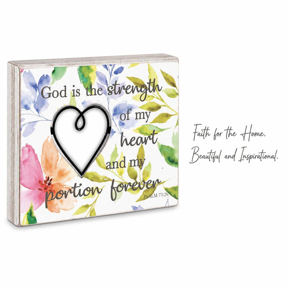 Tabletop Wire Plaque God Is The Strength by Dicksons, product view 2