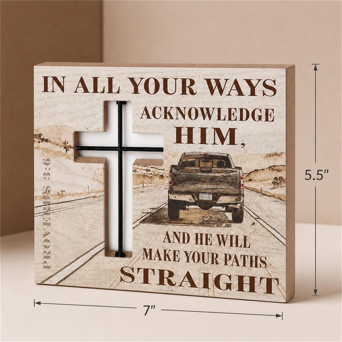 Tabletop Wire Plaque In All Your Ways (TTPLQW-2017) by Dicksons, product view 3