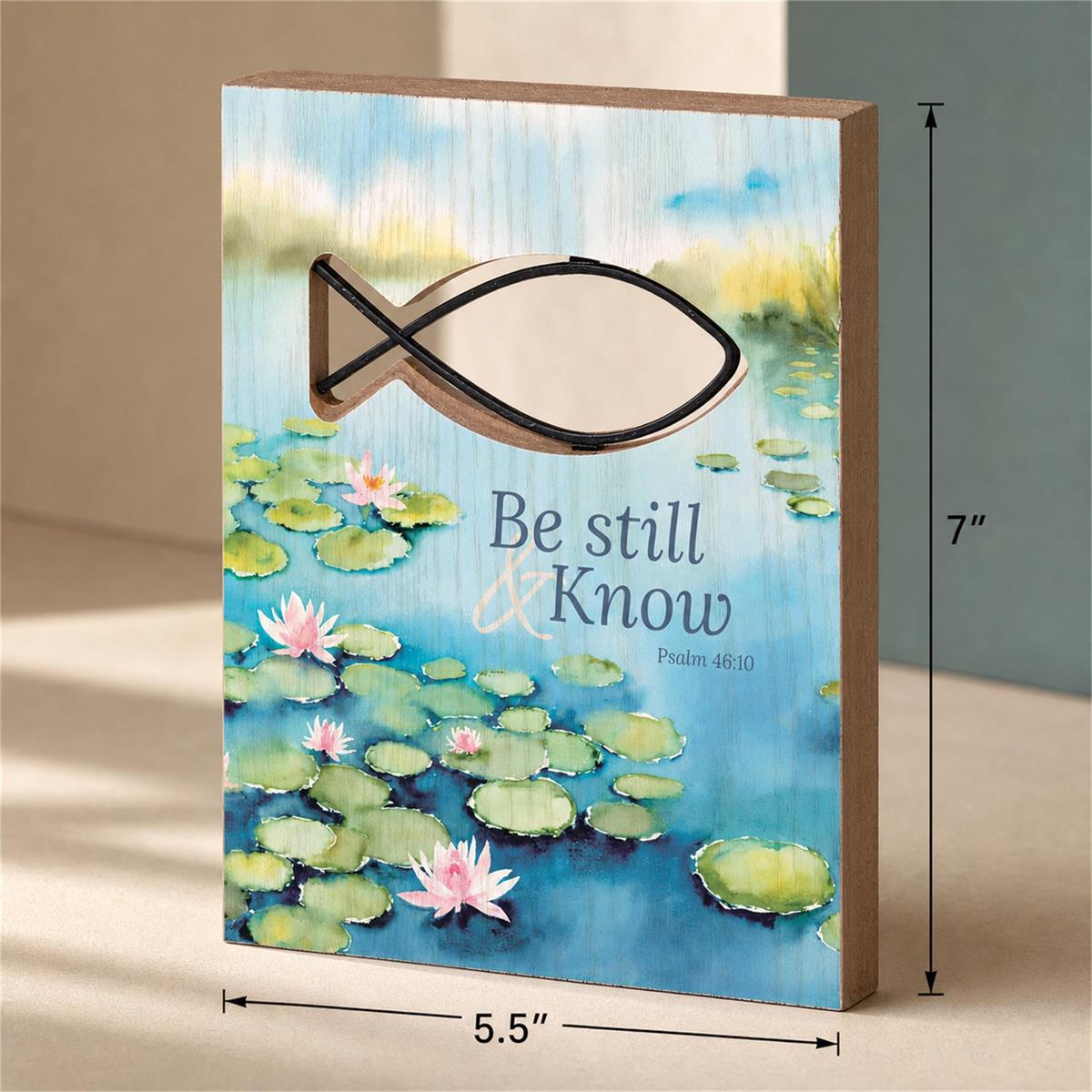 Tabletop Wire Plaque Be Still And Know by Dicksons, product view 3
