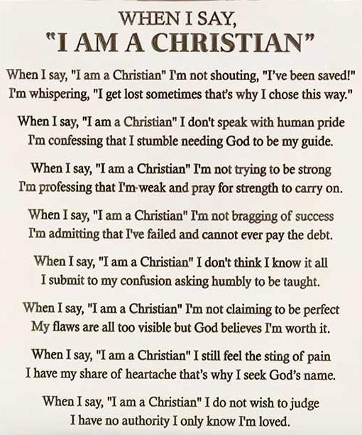 I Am A Christian Tabletop Plaque by Dicksons