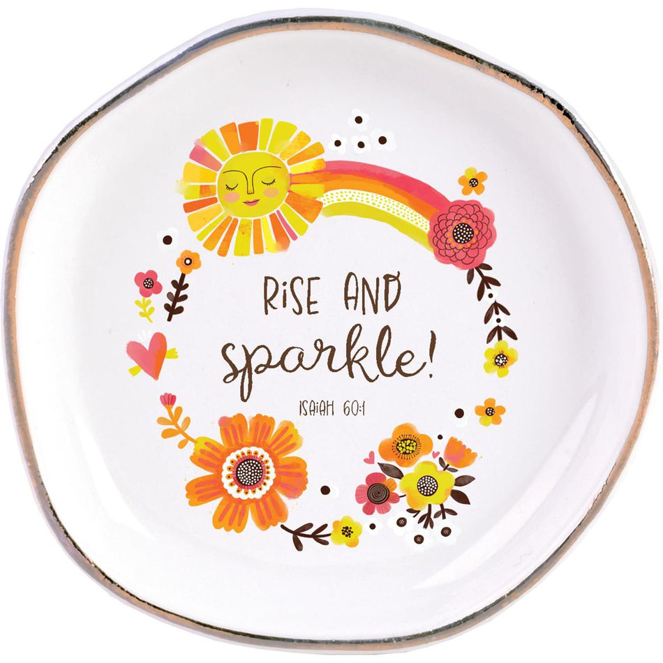 Trinket Tray Rise And Sparkle! 4.5" by Dicksons
