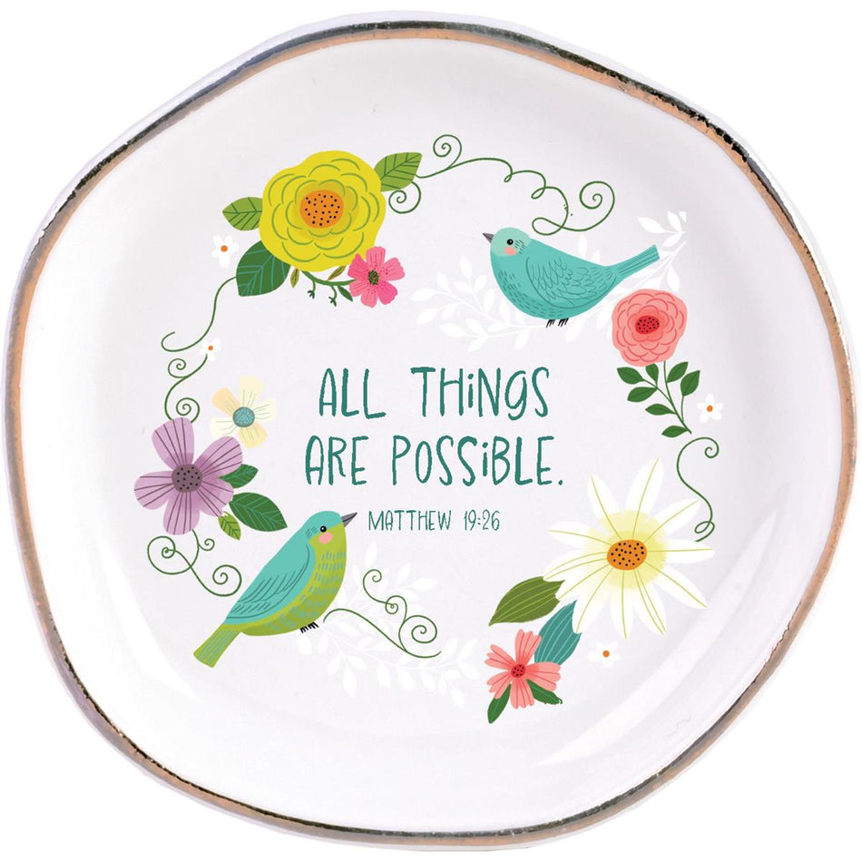 Trinket Tray All Things Are Possible 4.5 by Dicksons