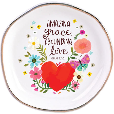 Trinket Tray Amazing Grace Abounding 4.5 by Dicksons