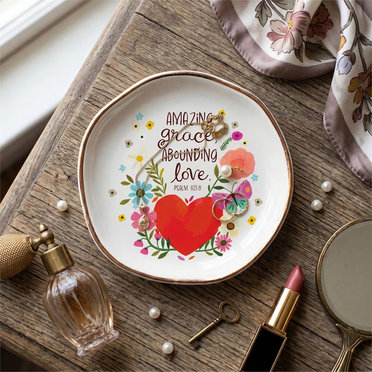 Trinket Tray Amazing Grace Abounding 4.5 by Dicksons, product view 6