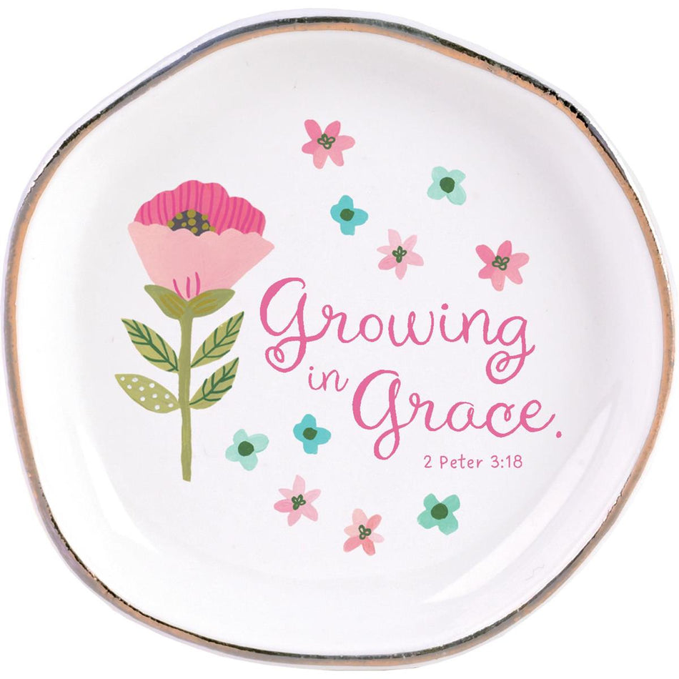 Trinket Tray Growing In Grace! 4.5" by Dicksons
