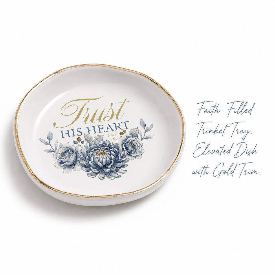 Trinket Tray Trust His Heart 4.5D by Dicksons, product view 2
