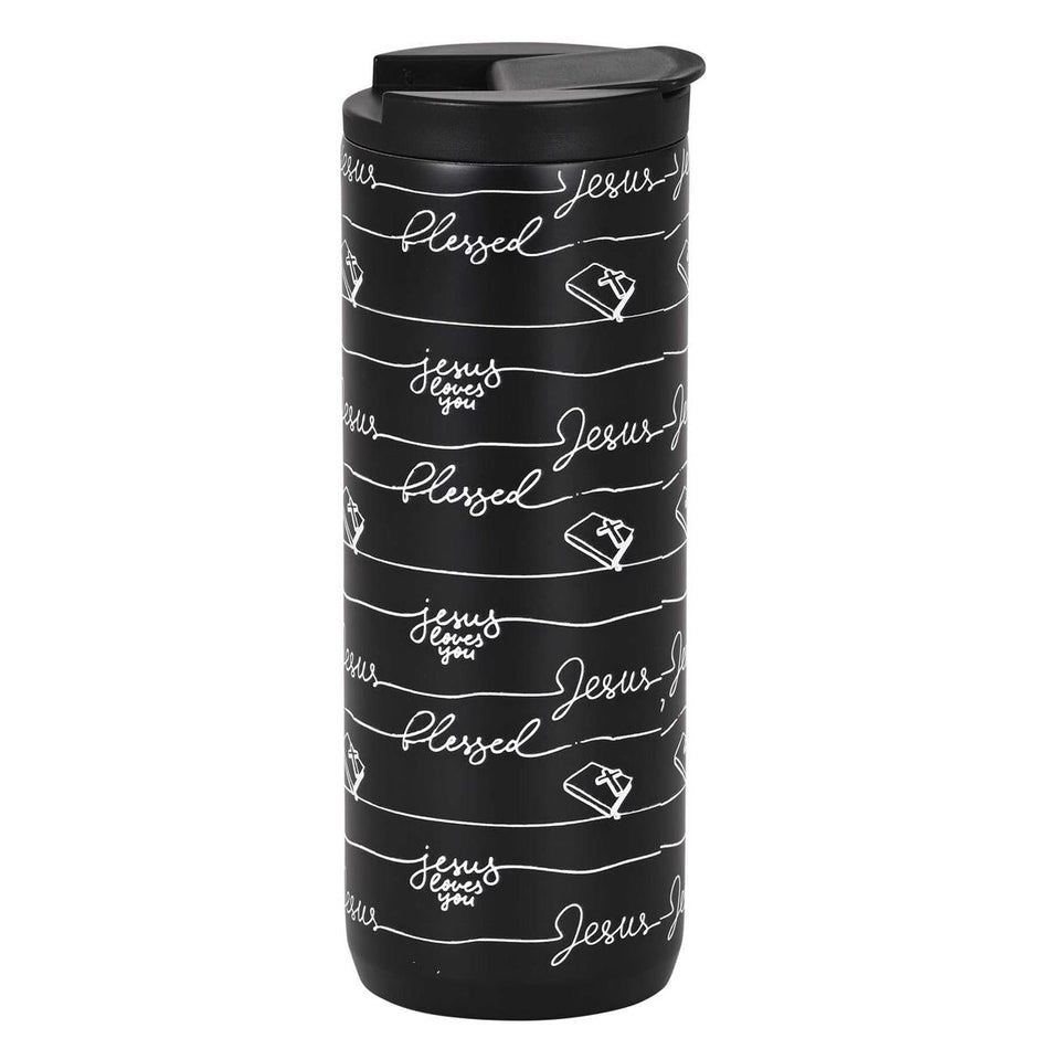 Tumbler Jesus Loves You Blessed 20 Oz by Dicksons, product view 2