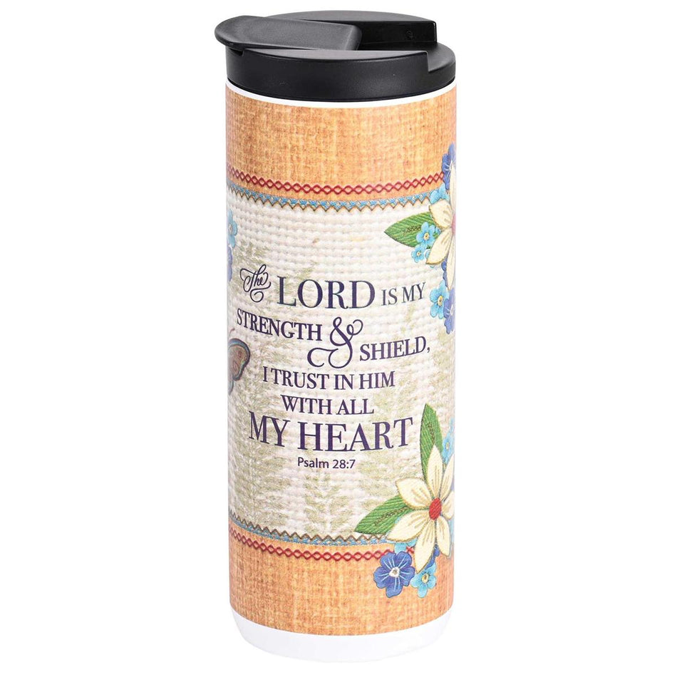 Tumbler Floral Lord Is My Strength 20 Oz by Dicksons