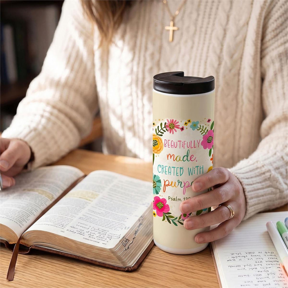 Tumbler Beautifully Made Ps. 139:14 20Oz by Dicksons, product view 2