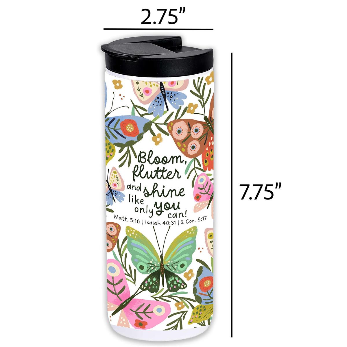 Tumbler Bloom Flutter And Shine 20 Oz by Dicksons, product view 6