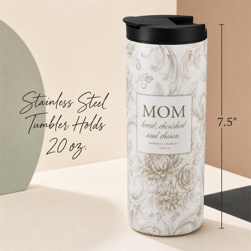 Tumbler Mom Love Cherished Chosen 20 Oz by Dicksons, product view 2