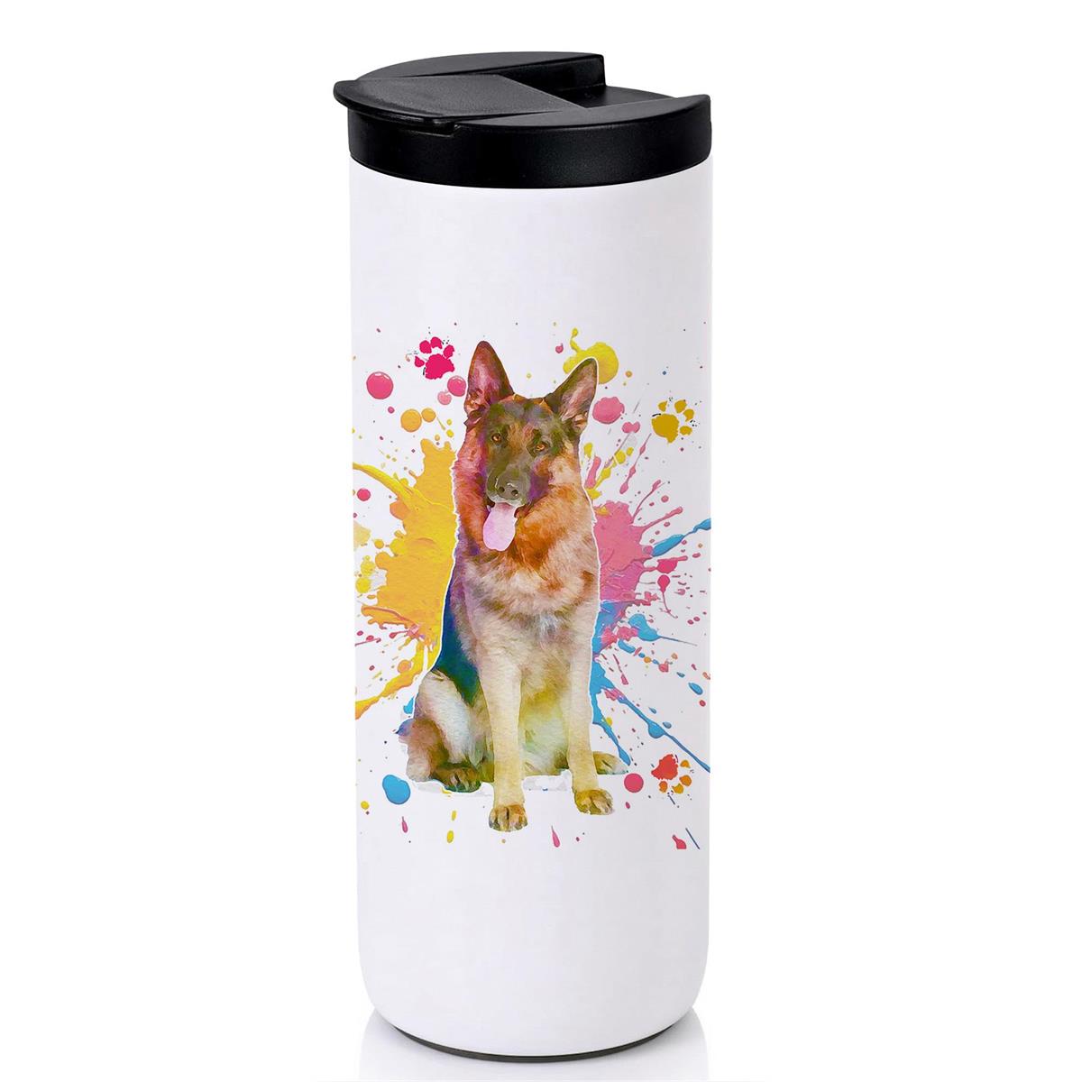 White Tumbler German Shepherd Paint by Dicksons