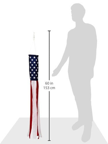 50 Star American Flag Windsock 5'X36"