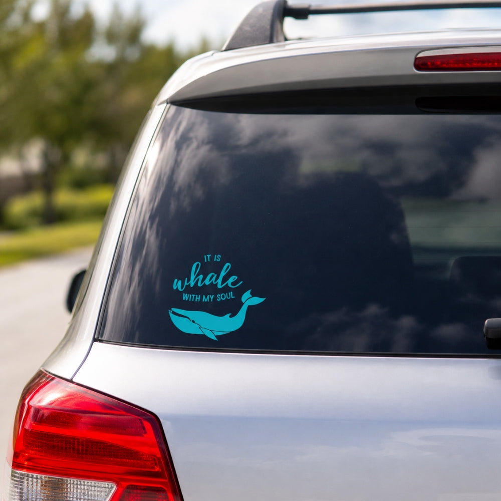 Vinyl Whale with My Soul Teal Decal by Swanson Christian Products