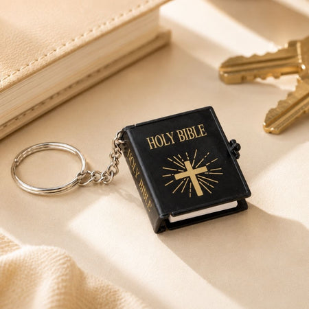 KEYCHAIN BIBLE ORNATE GOLD - PK6