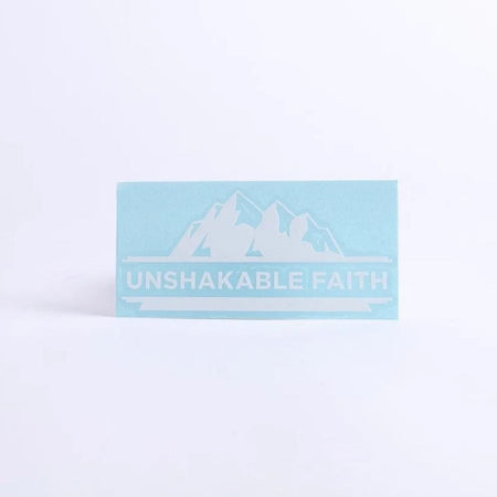 Vinyl Unshakable Faith Decal by Swanson Christian Products, product view 2
