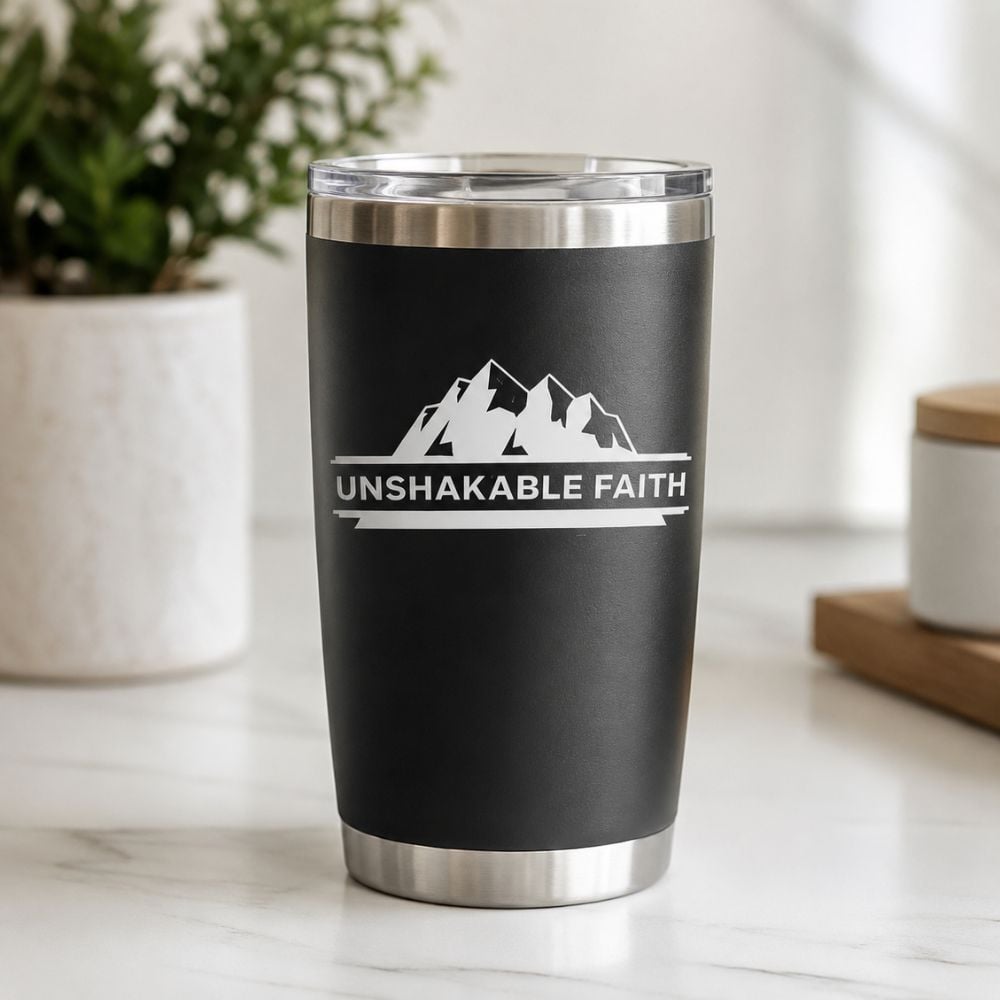 Vinyl Unshakable Faith Decal by Swanson Christian Products, product view 3
