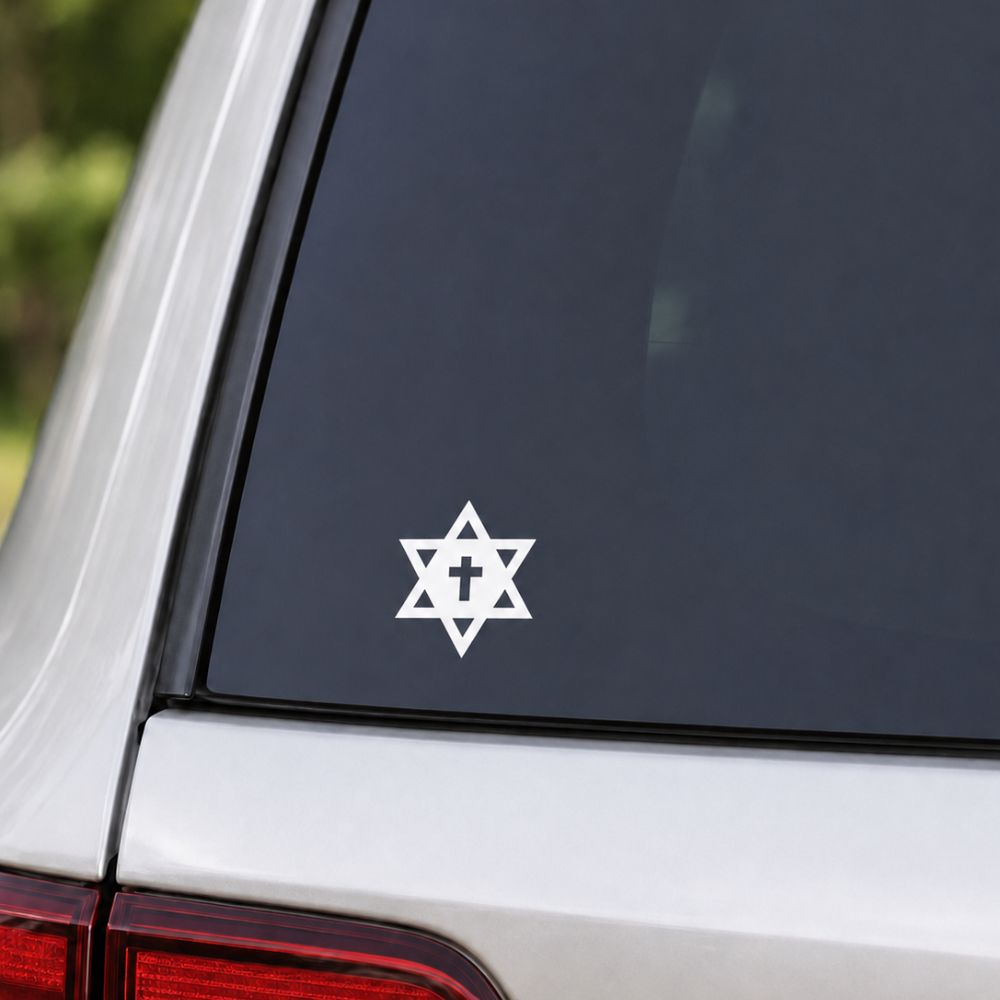 Vinyl Star of David Cross Decal by Swanson Christian Products