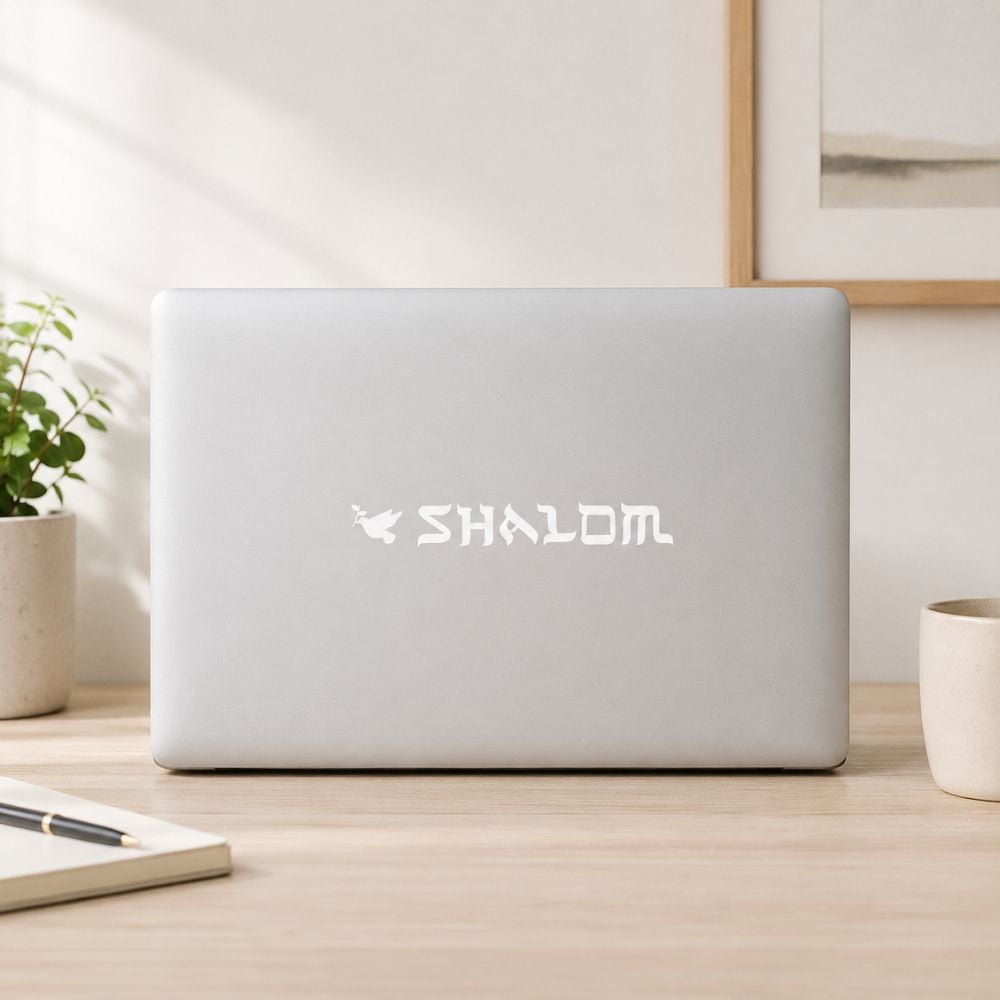 Vinyl Shalom Dove Decal by Swanson Christian Products, product view 4