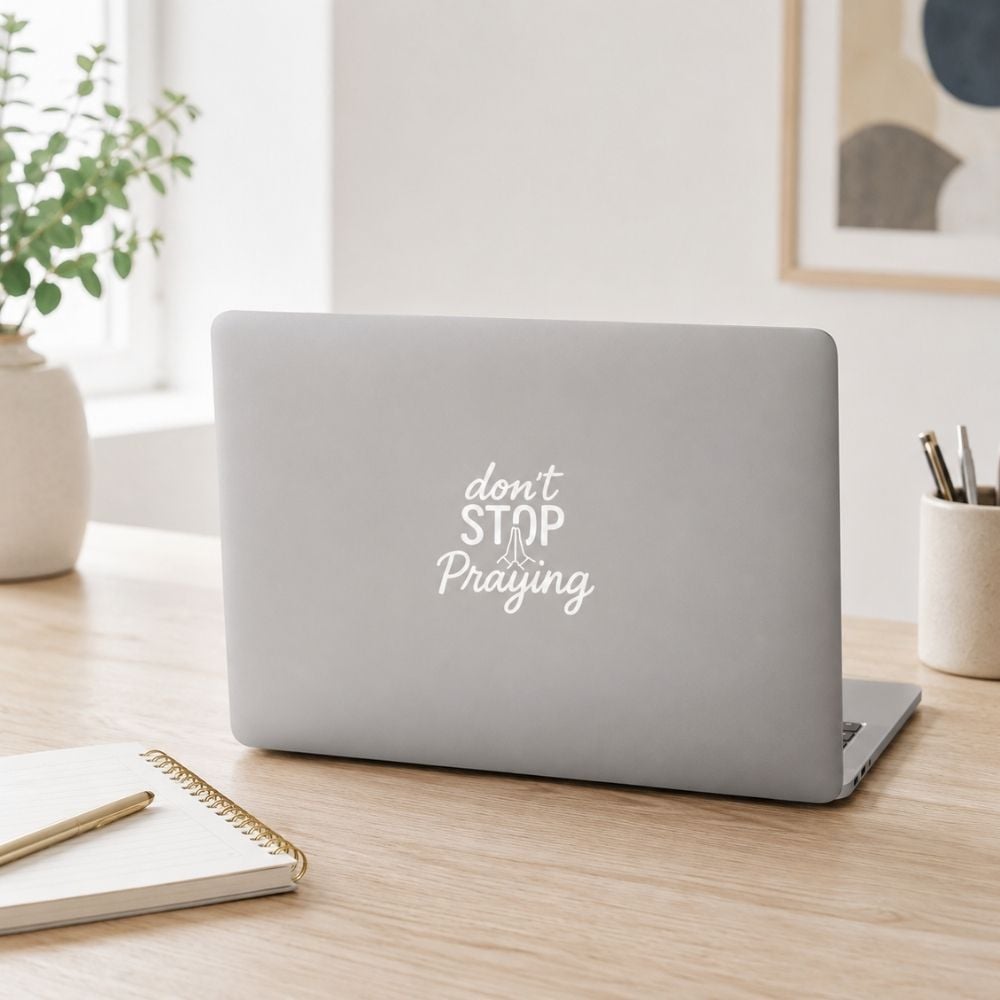 Vinyl Don'T Stop Praying Decal by Swanson Christian Products, product view 3