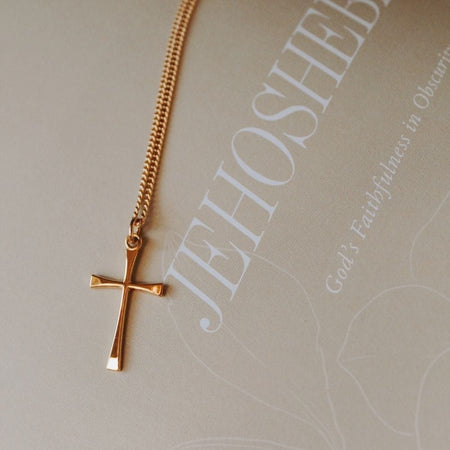 Cross Gold Over Sterling Silver 18-Inch Necklace by Swanson Christian Products, product view 8