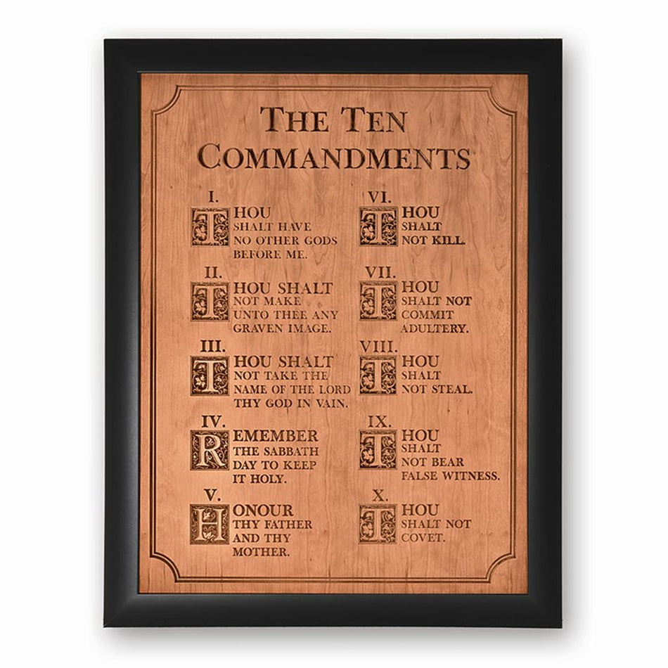 Ornate Decor Carved Art - The Ten Commandments