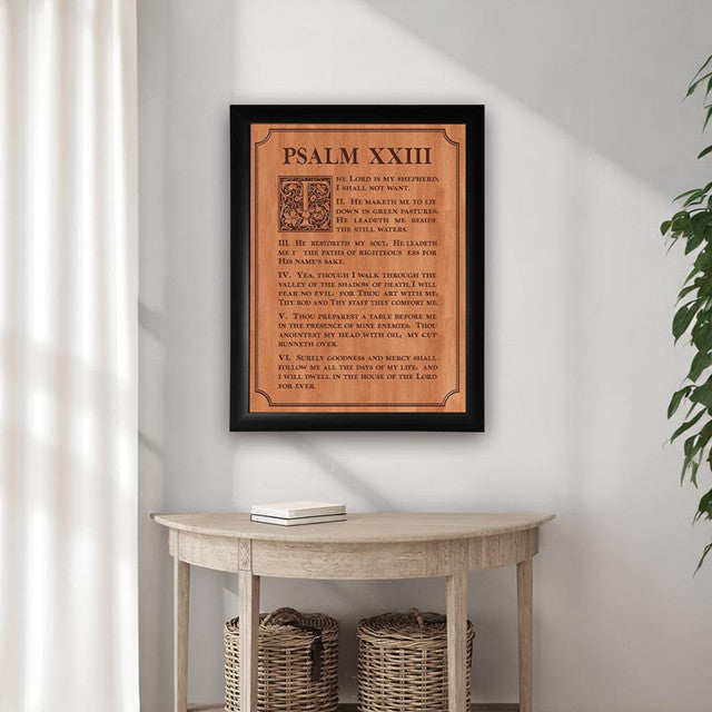 Ornate Decor Carved Art - Psalm 23 - XL