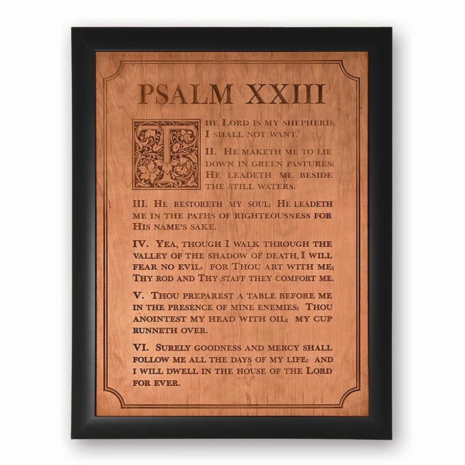 Ornate Decor Carved Art - Psalm 23 - XL