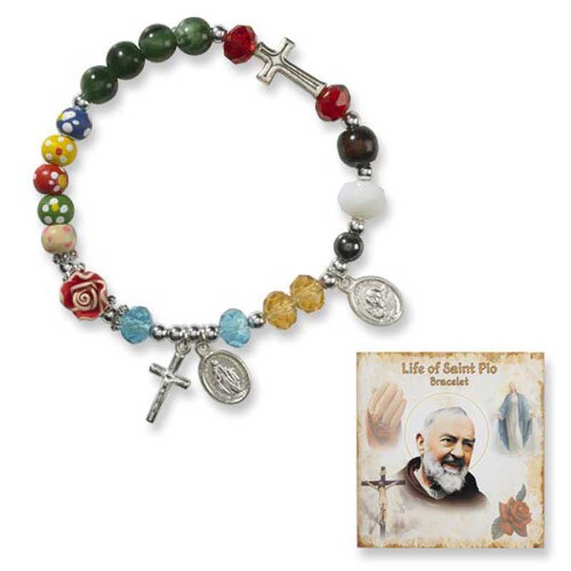 Saint Pio Bracelet and Story Card - 6/pk by Catholic Brands