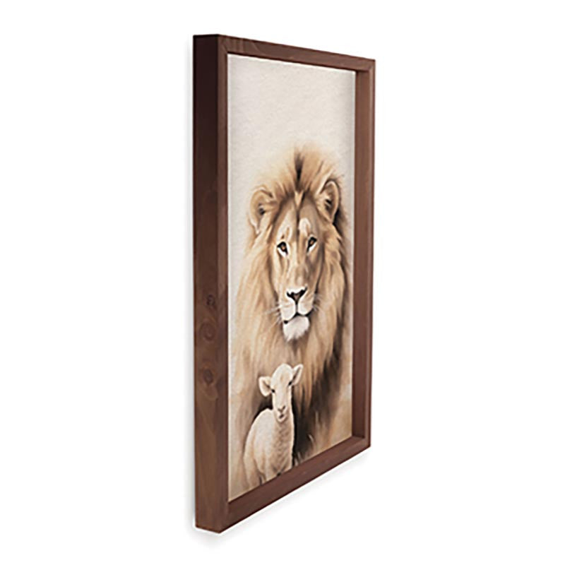 Wonderous Watercolors Collection Framed Linen - Lion & Lamb Xl