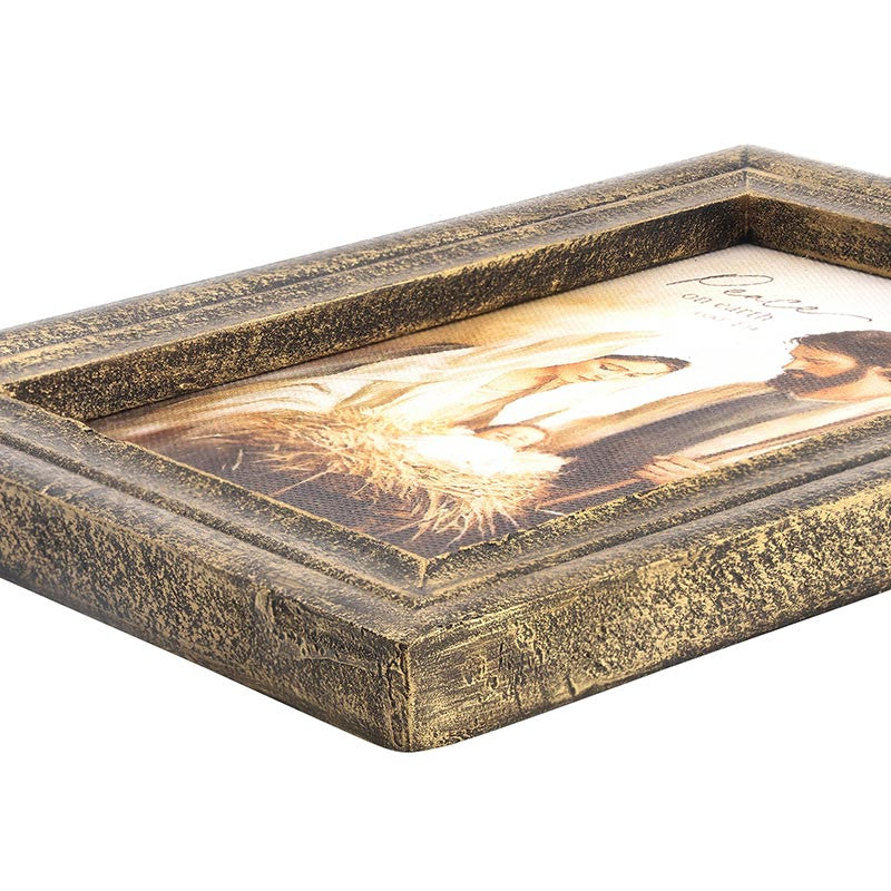 Holy Family Framed Linen - Peace