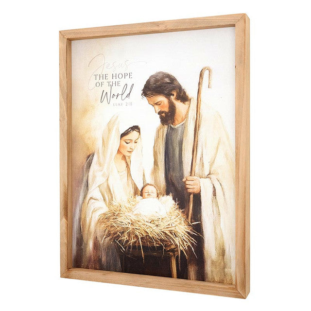 Holy Family Framed Linen - Jesus the Hope