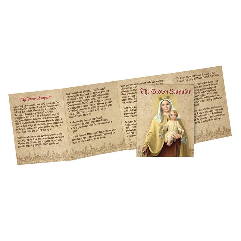 Large Brown Wool Scapular - 12/pcs