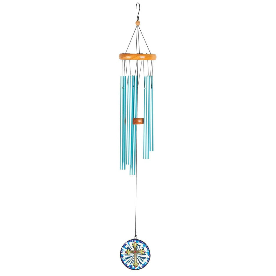 Windchime Cross Sail Blue Yellow 35" by Dicksons