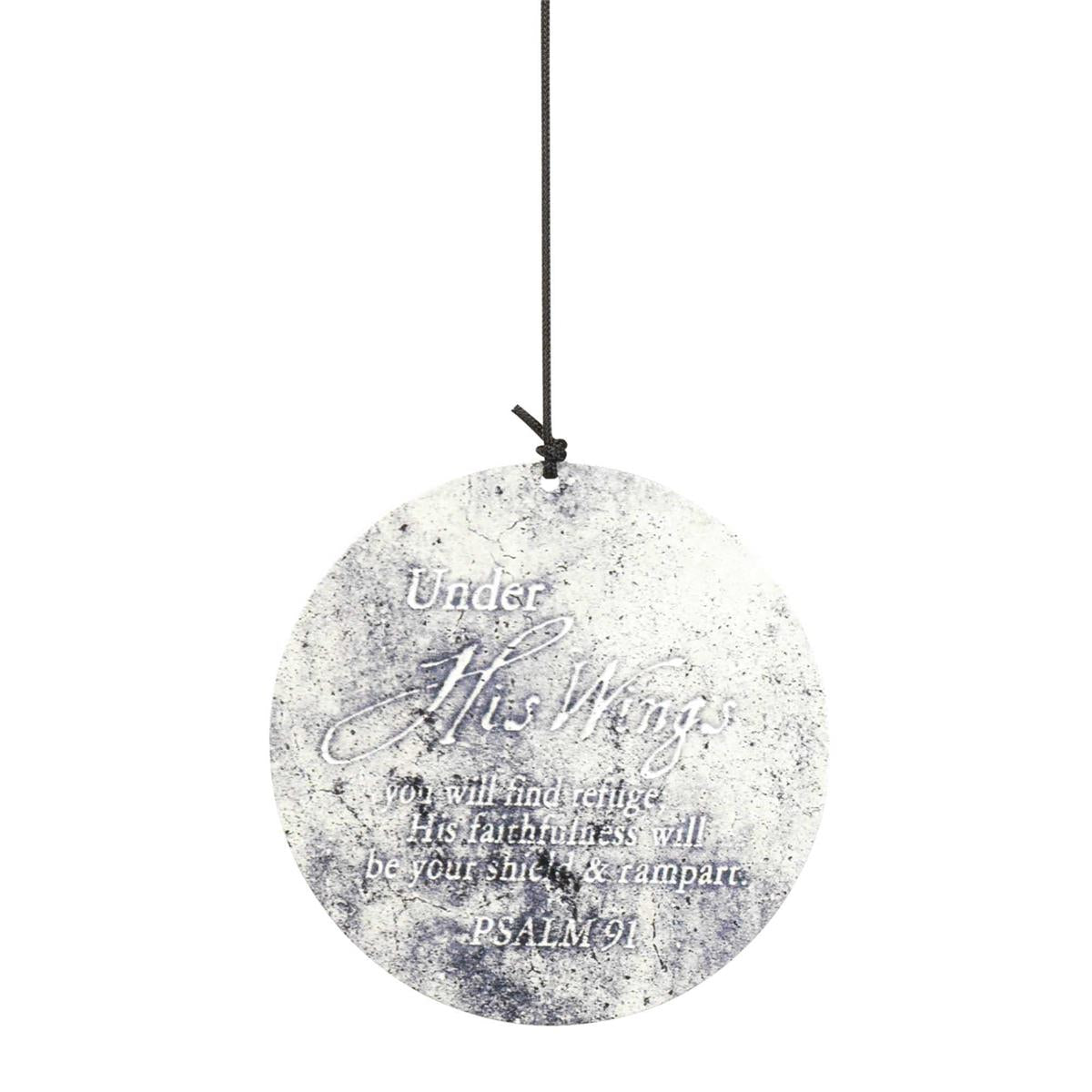 Psalm 91 Shield Eagle Black 35 inch Aluminum Wind Chime Noisemaker by Dicksons, product view 2