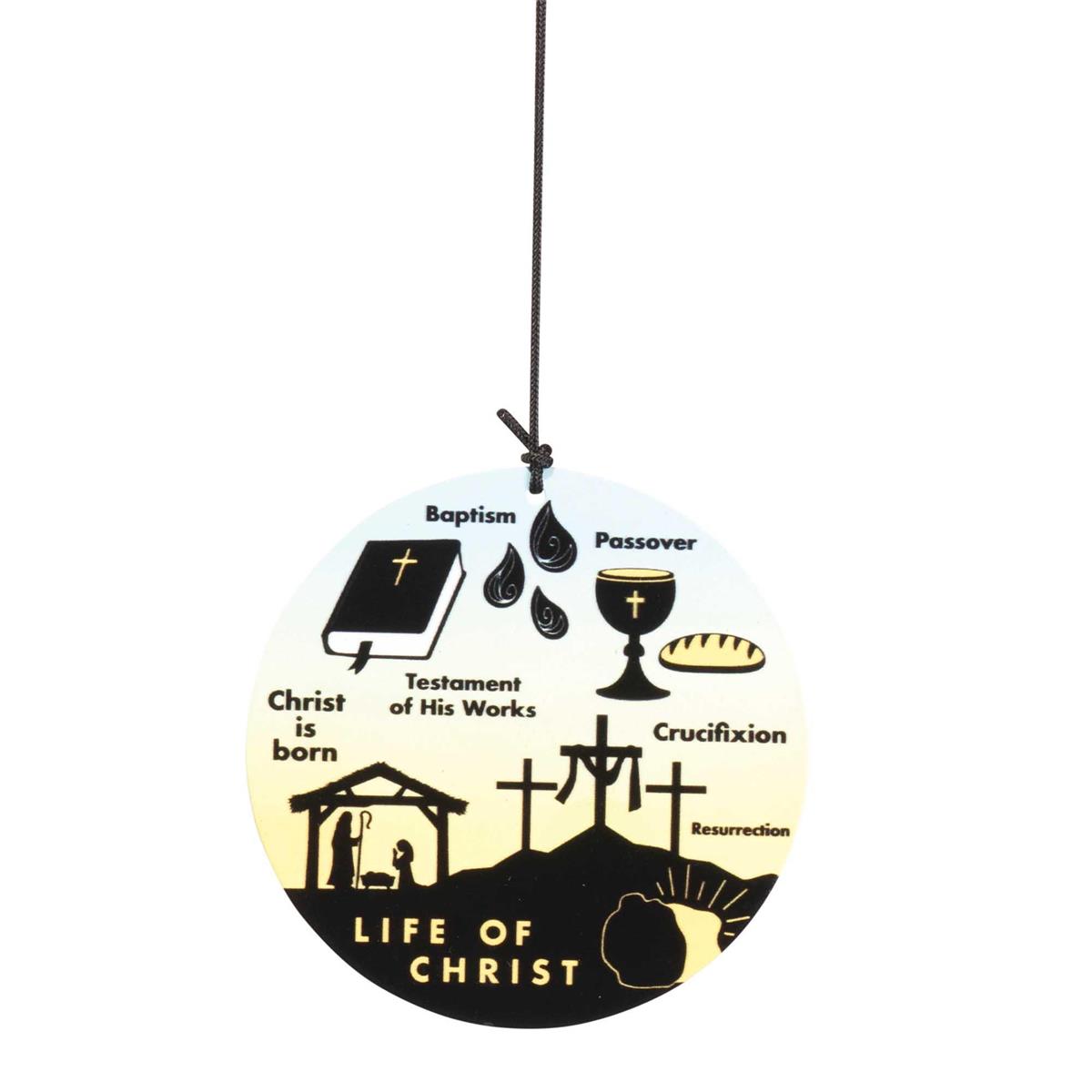 Life of Christ Sunrise Silhouette 35 inch Aluminum Wind Chime Noisemaker by Dicksons, product view 2