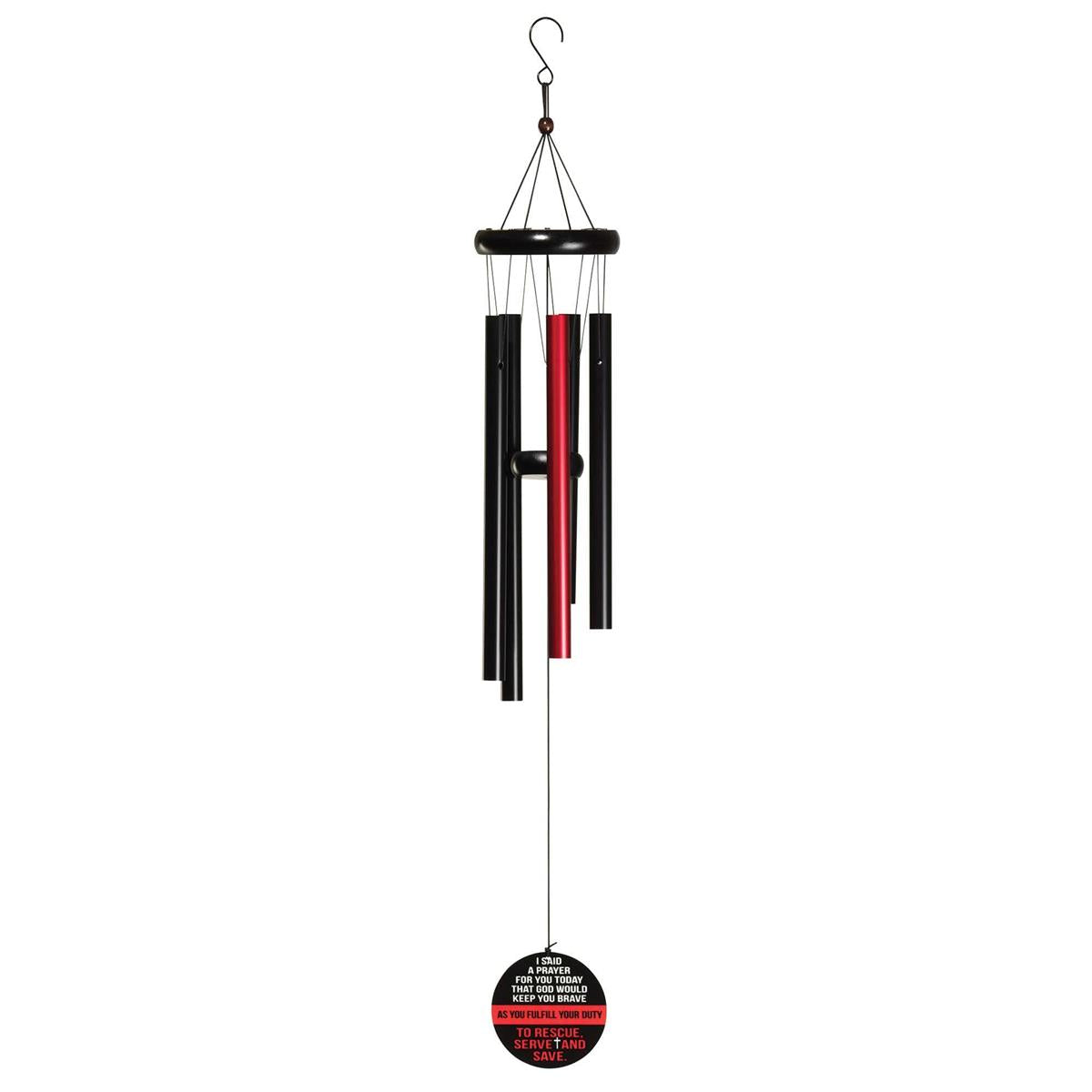 I Said A Prayer Red Line 35 inch Aluminum Wind Chime Noisemaker by Dicksons