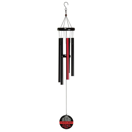 I Said A Prayer Red Line 35 inch Aluminum Wind Chime Noisemaker by Dicksons