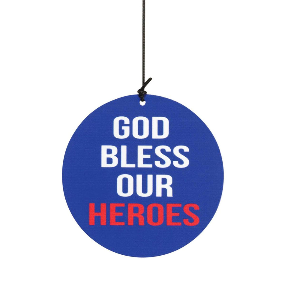 God Bless Our Heroes Red White 35 inch Aluminum Wind Chime Noisemaker by Dicksons, product view 2
