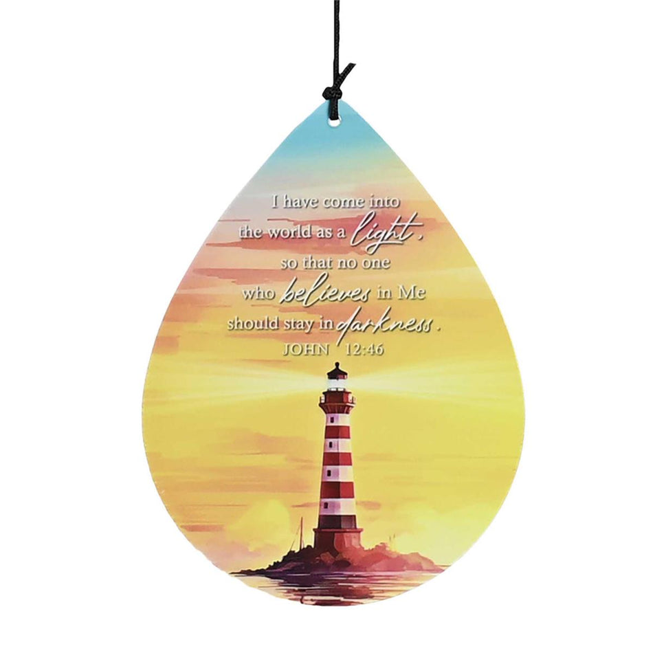 Windchime Lighthouse John 12:46 35H by Dicksons, product view 2