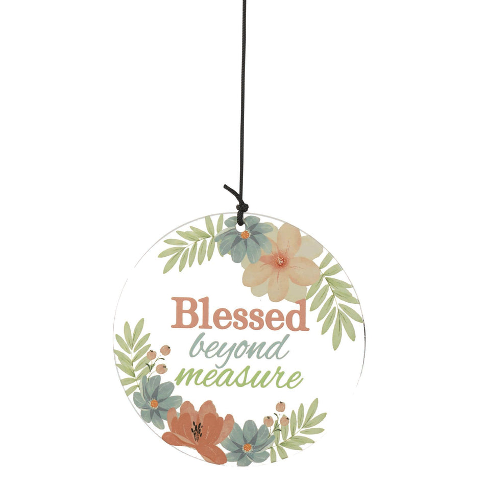 Blessed Beyond Measure Floral Themed Encouraging Inspirational Pink 42 x 6.25 by Dicksons, product view 2